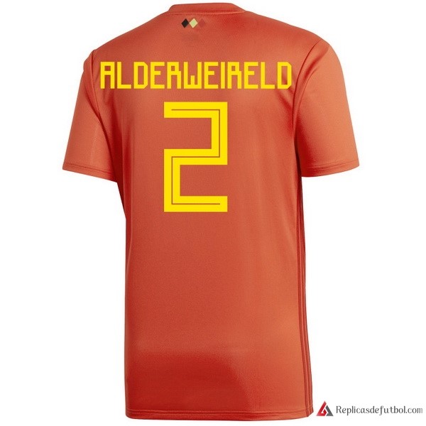 Camiseta Seleccion Belgica Primera equipación Alderweireld 2018 Rojo